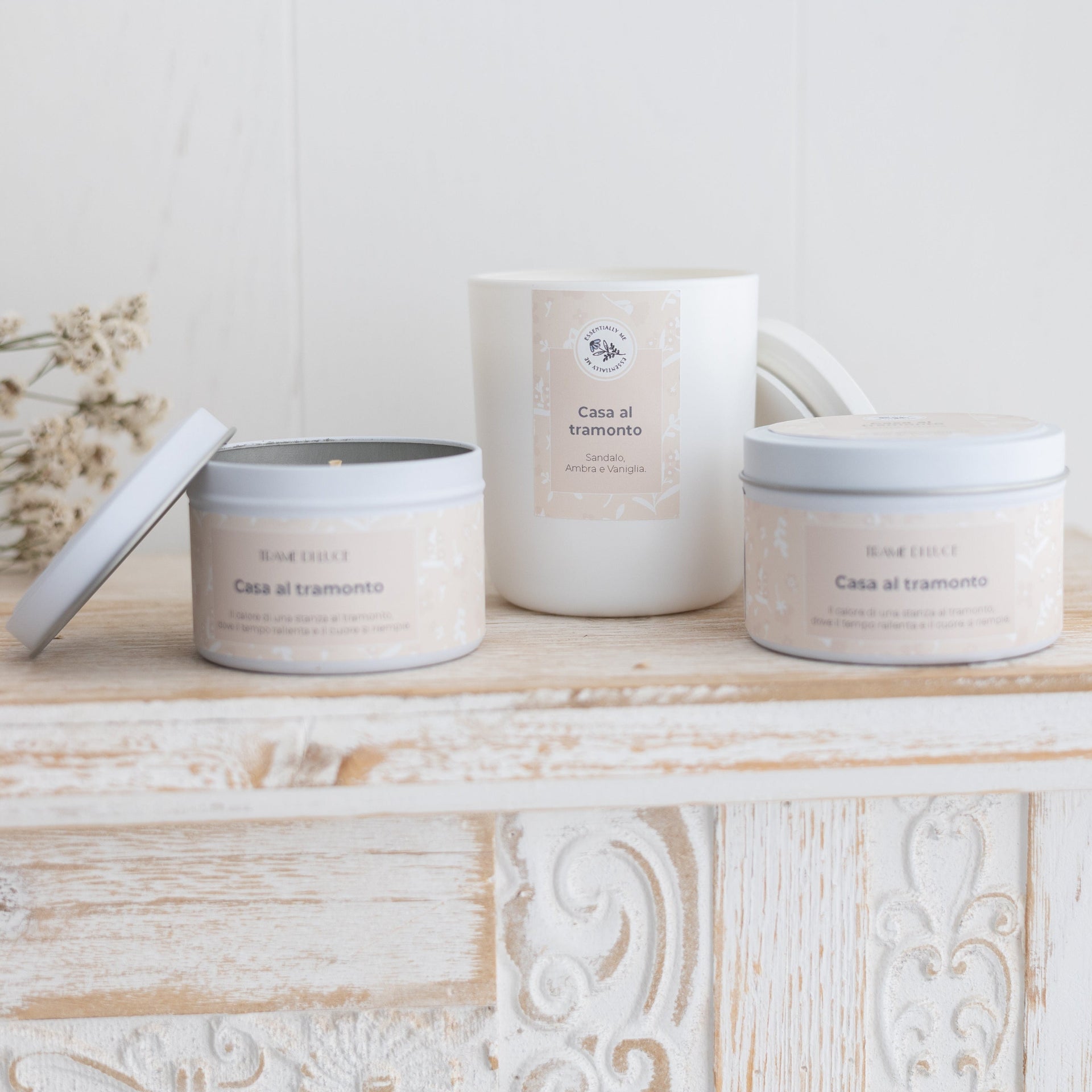 Casa al tramonto | Sandalo, ambra morbida, vaniglia bourbon